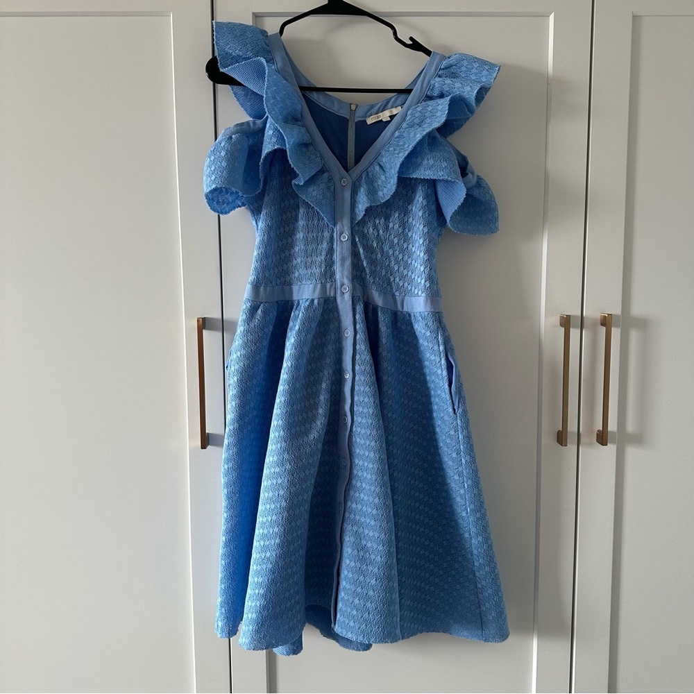 Blue Ruffled Dress